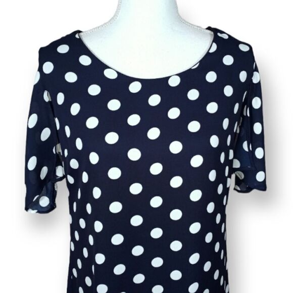 I LOVE PARIS NAVY & WHITE DRESS SZ. S EUC - Picture 2 of 7